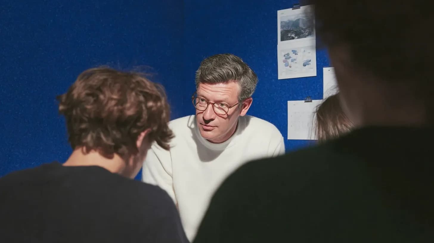 une personne en présentation devant des étudiants